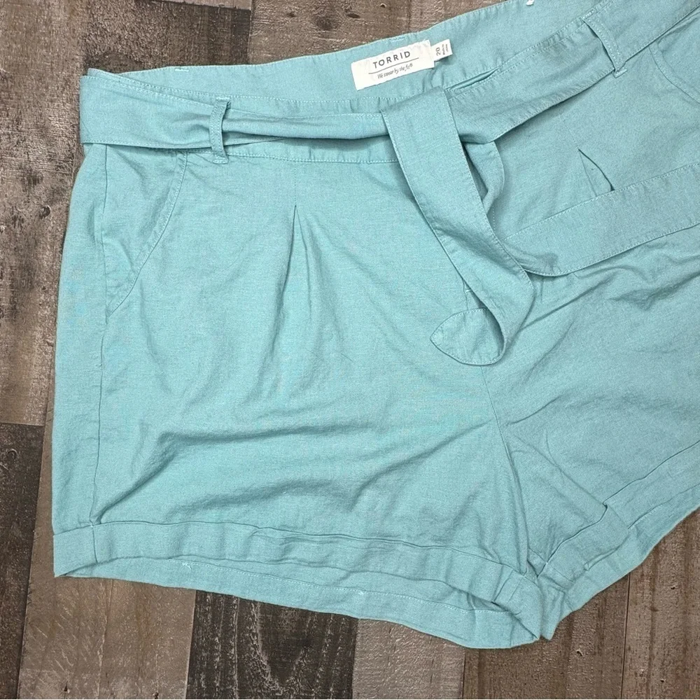 Torrid Women's Aqua High Waist Shorts